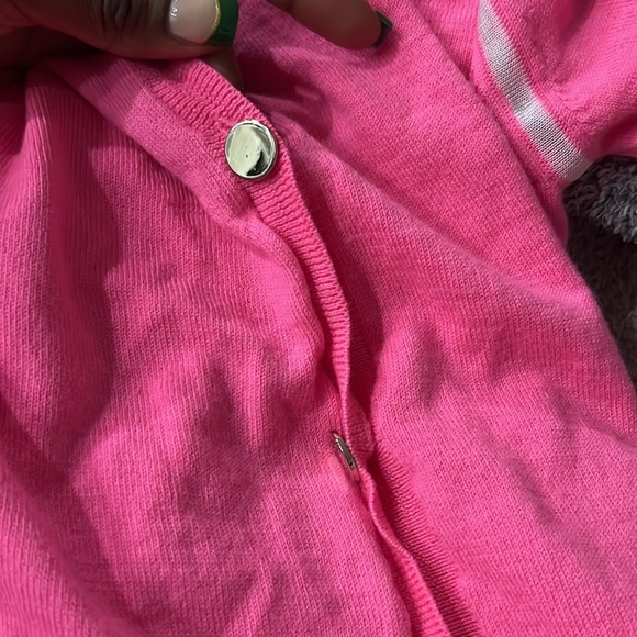 St.john pink wool cardigan blend sweater size large - Picture 10 of 13